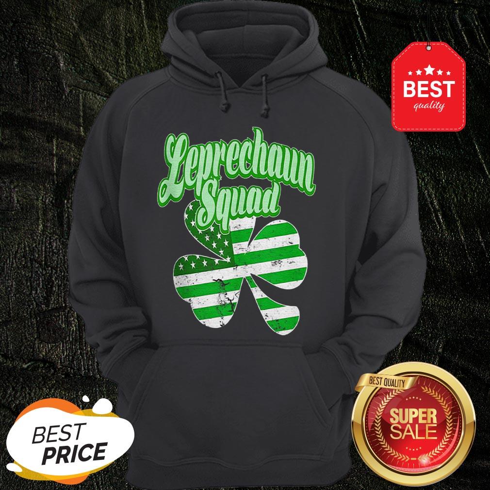 Leprechaun Squad St. Patrick’s Day American Flag Irish Clover Shirt