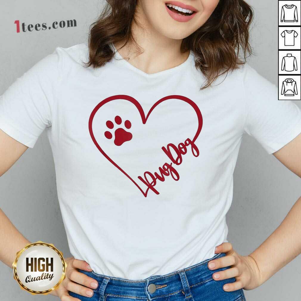 Lovely Cute Pug Dog Valentinsgift Valentines Day Mom Shirt
