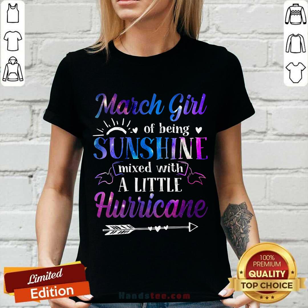 March Girl Sunshine Mixed With A Little Hurricane Shirt