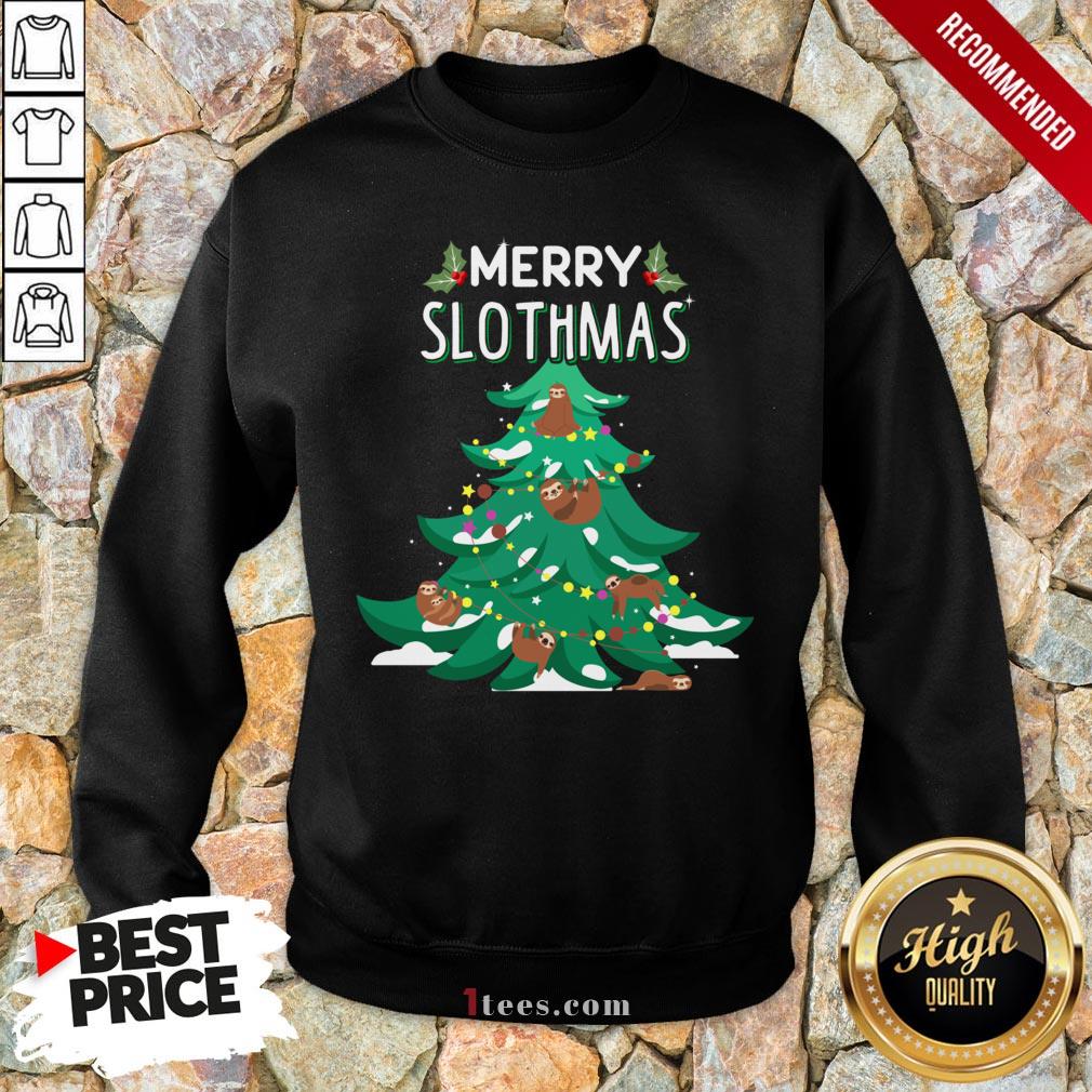 Merry Slothmas Sloth Christmas Tree Shirt