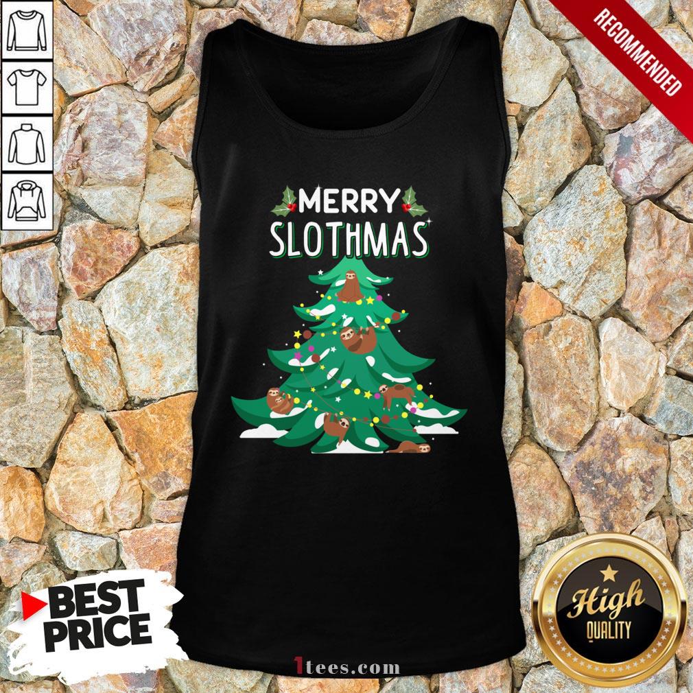 Merry Slothmas Sloth Christmas Tree Shirt