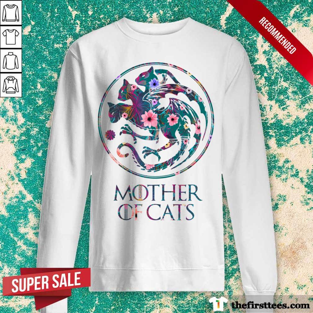 Mother Of Cats Mix Flower Shirt