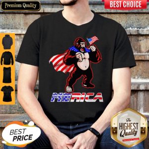 Awesome Bigfoot Happy The 4th Of July America Shirt
