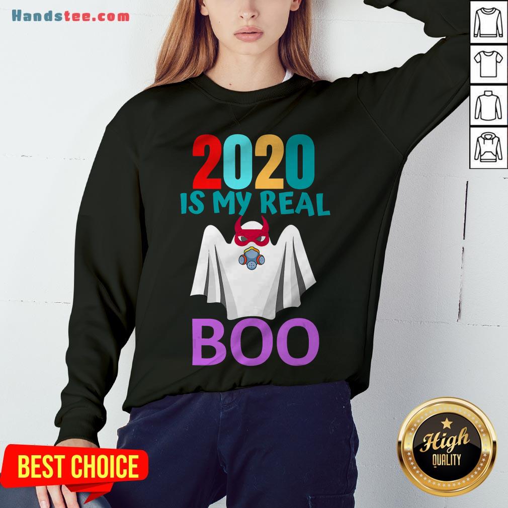 Colorful 2020 Is My Real Boo Ghost Halloween Shirt