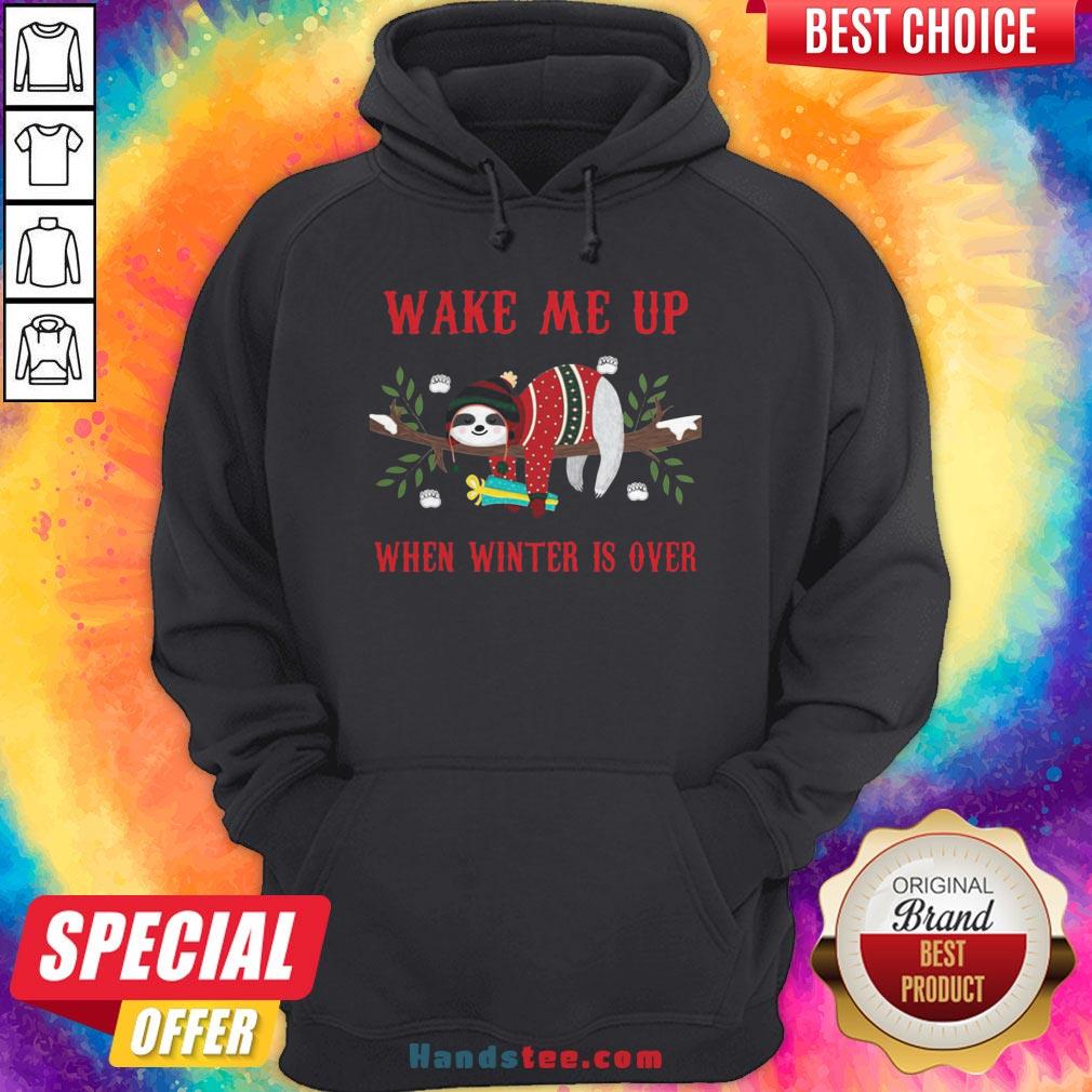Sloth Wake Me Up When Winter Is Over Christmas Shirt