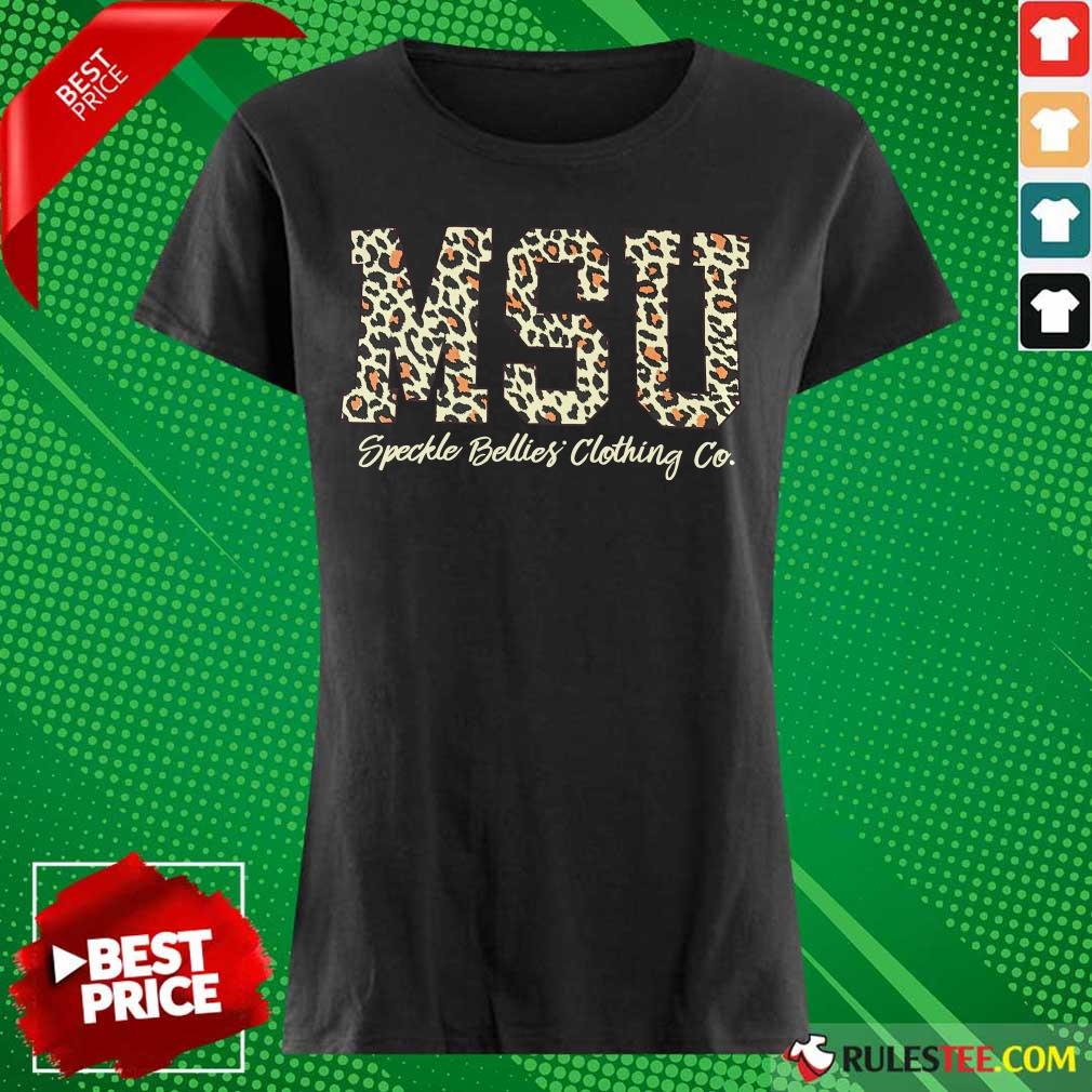 MSU Speckle Bellies Clothing Co Leopard Shirt