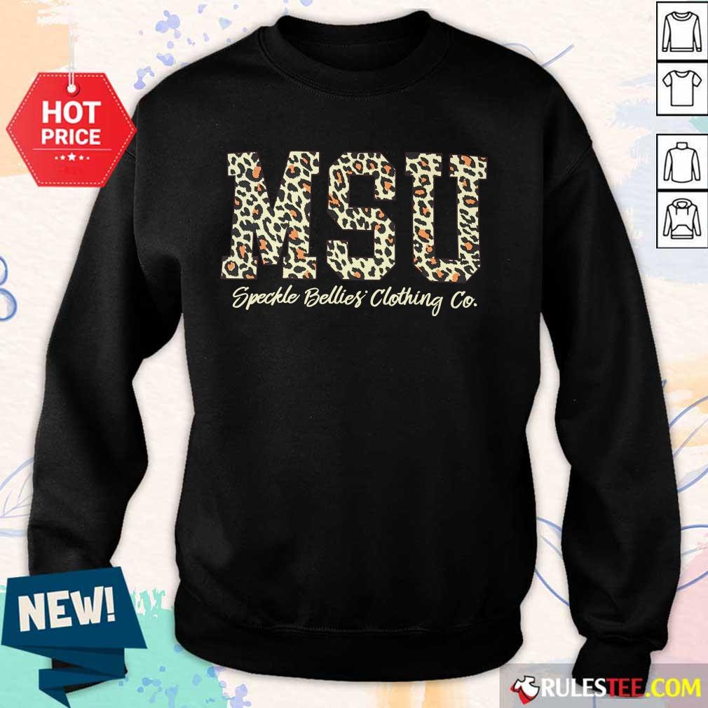 MSU Speckle Bellies Clothing Co Leopard Shirt