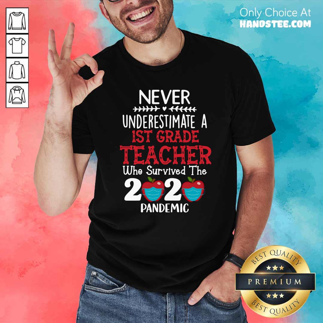 Never Underestimate A 1st Grade Teacher Who Survived 2020 Pandemic Shirt