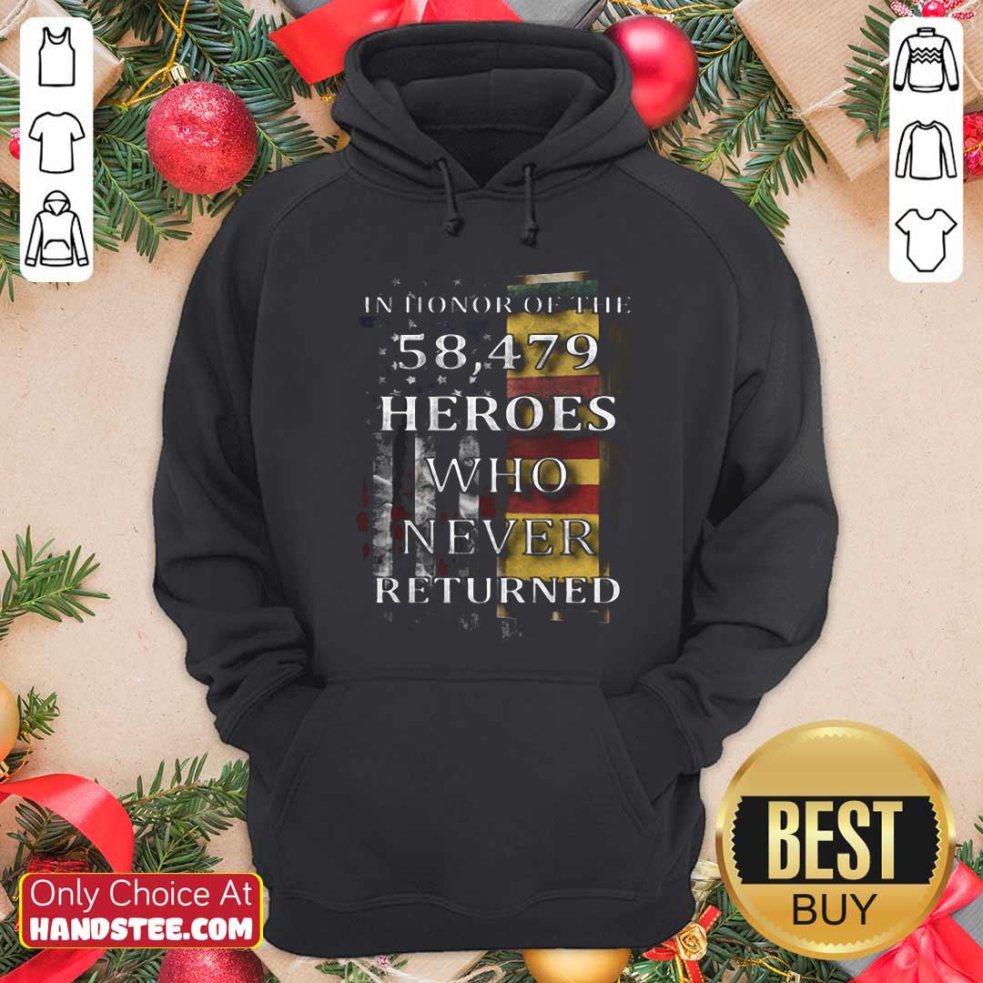 Nice American Flag In Honor Of The 58.479 Heroes Who Never Returned Shirt