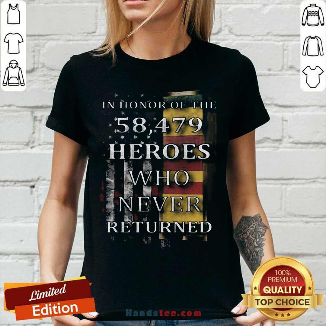 Nice American Flag In Honor Of The 58.479 Heroes Who Never Returned Shirt