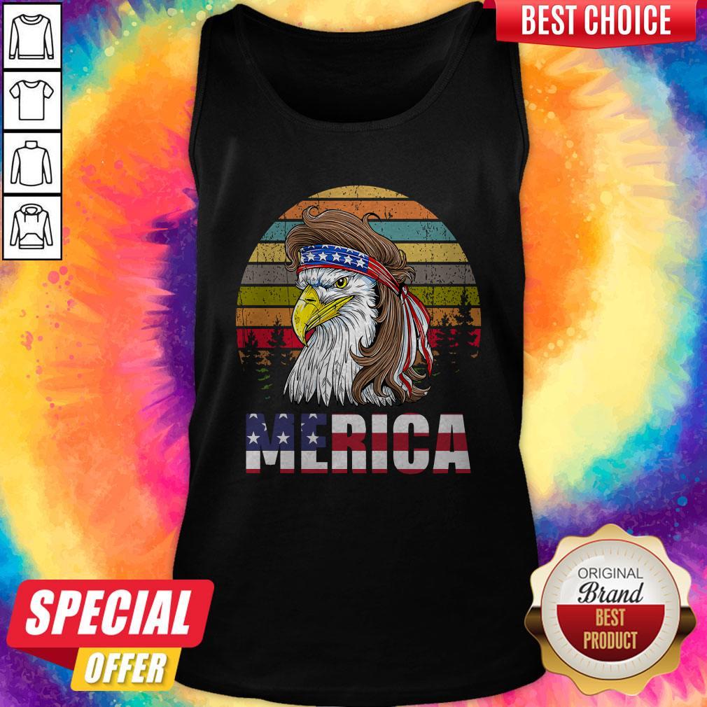 Nice Bald Eagle Merica Vintage 4th Of July Shirt