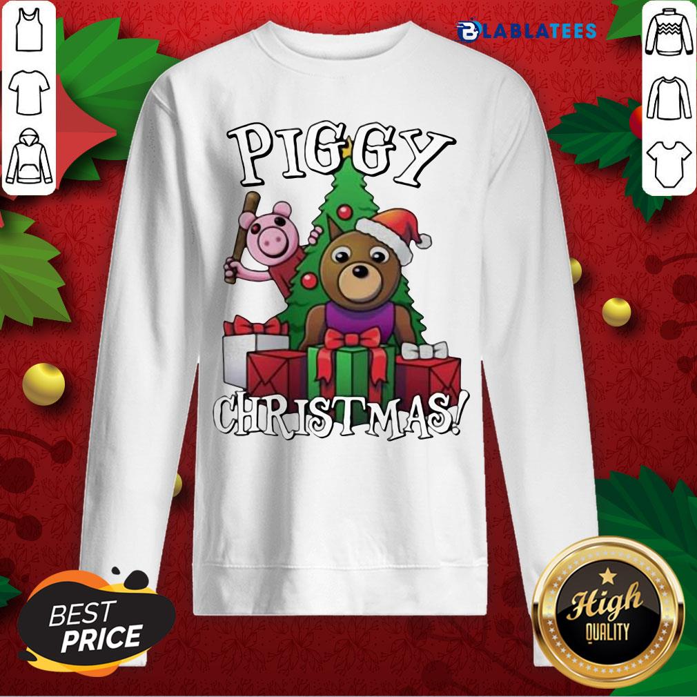 Nice Bear And Pig Piggy Christmas Shirt