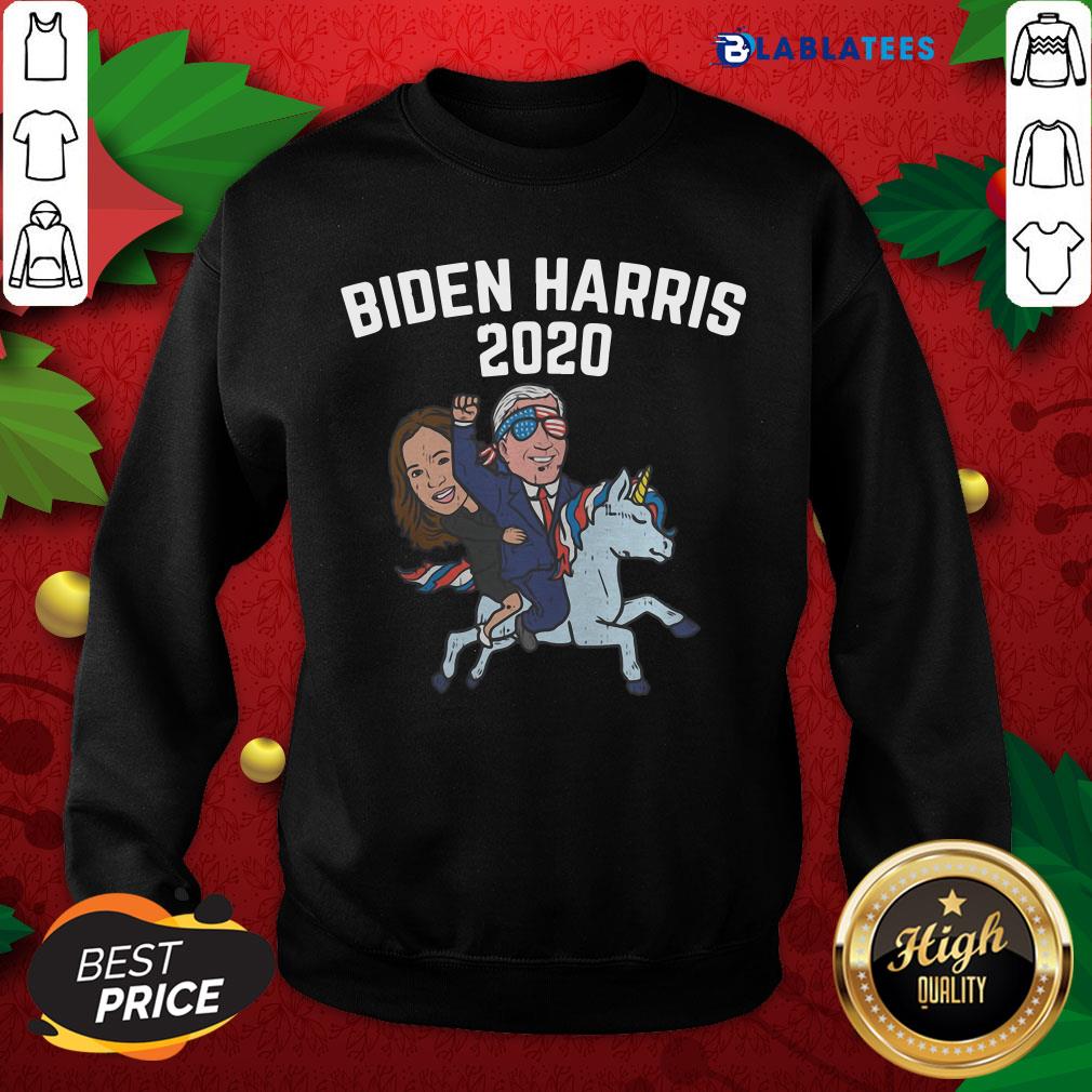 Nice Biden Harris 2020 Unicorn Funny Joe Kamala Politics Democrat Tee Shirt