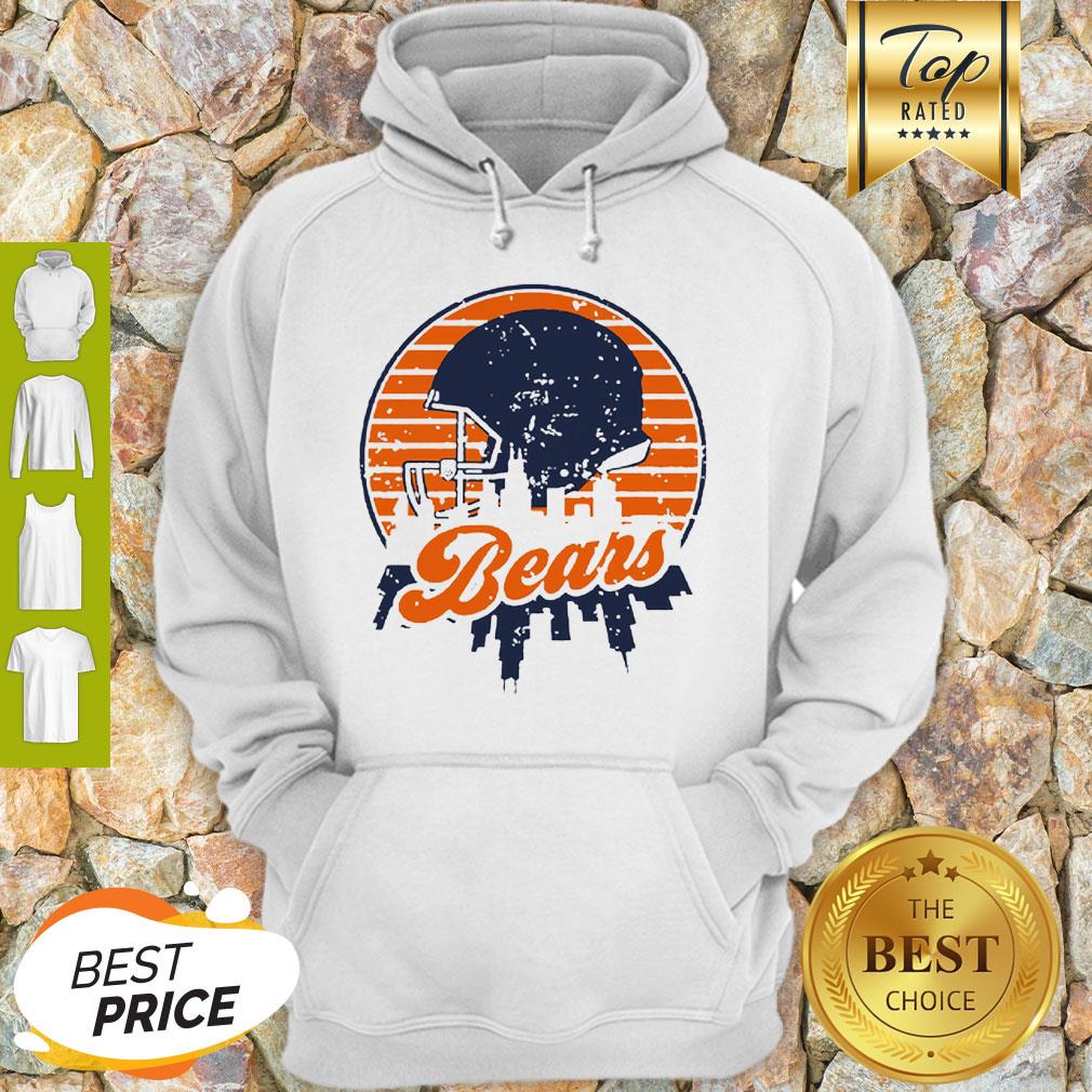 Nice Chicago Bears Football Skyline Retro Shirt