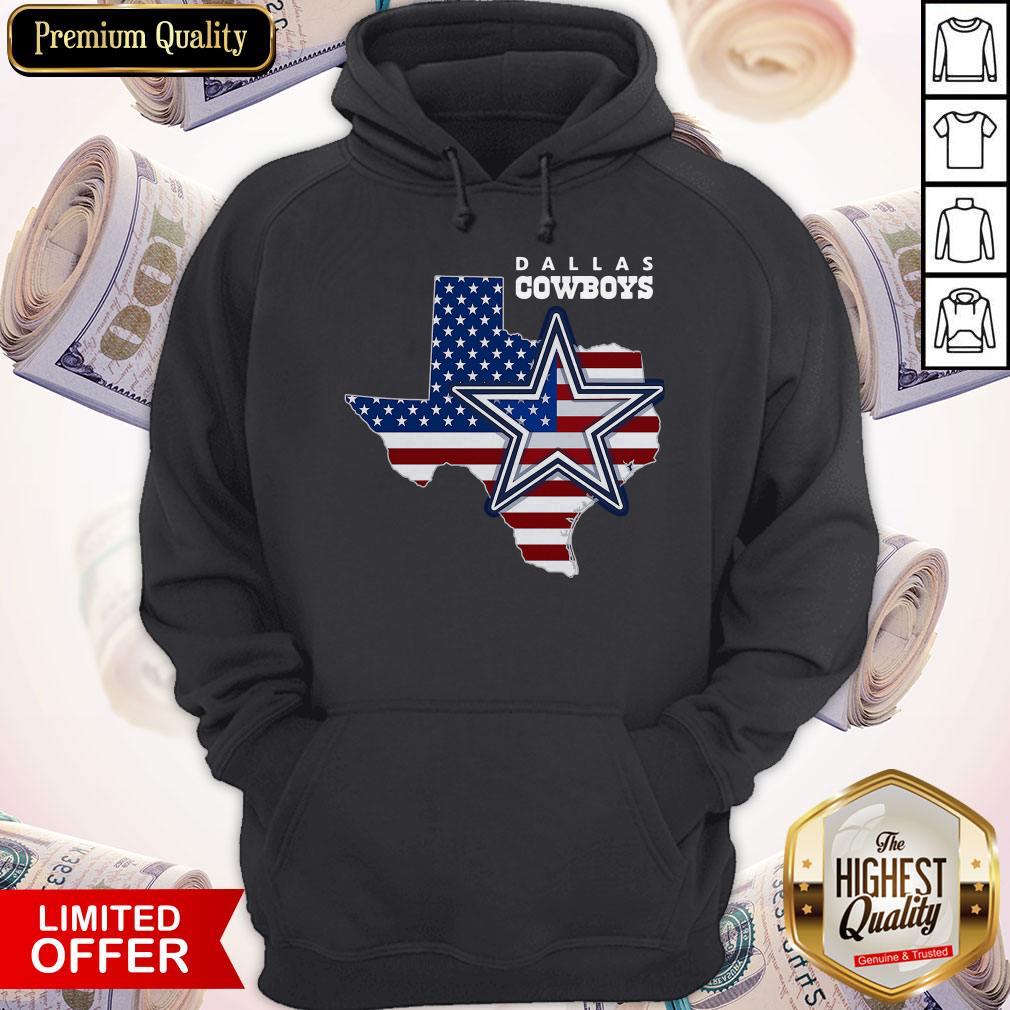 Nice Dallas Cowboys American Map Flag Shirt