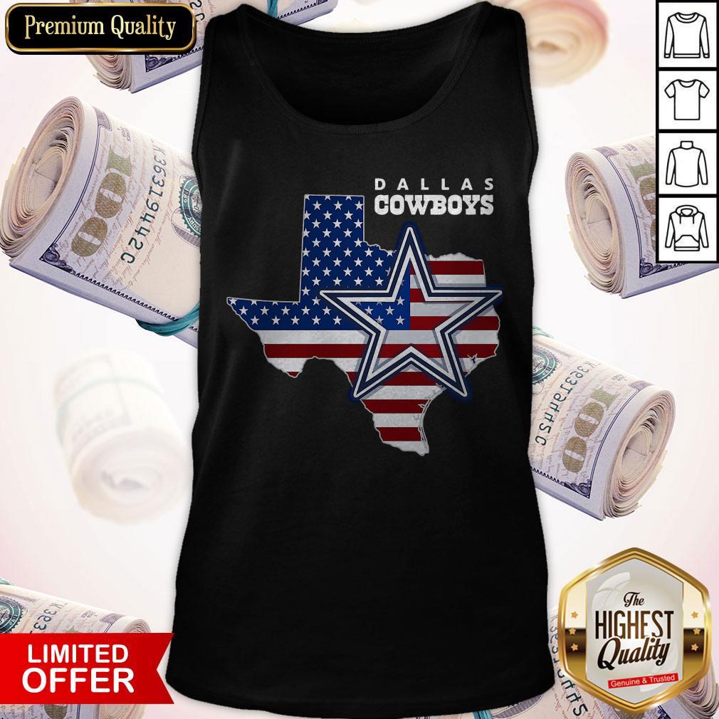 Nice Dallas Cowboys American Map Flag Shirt