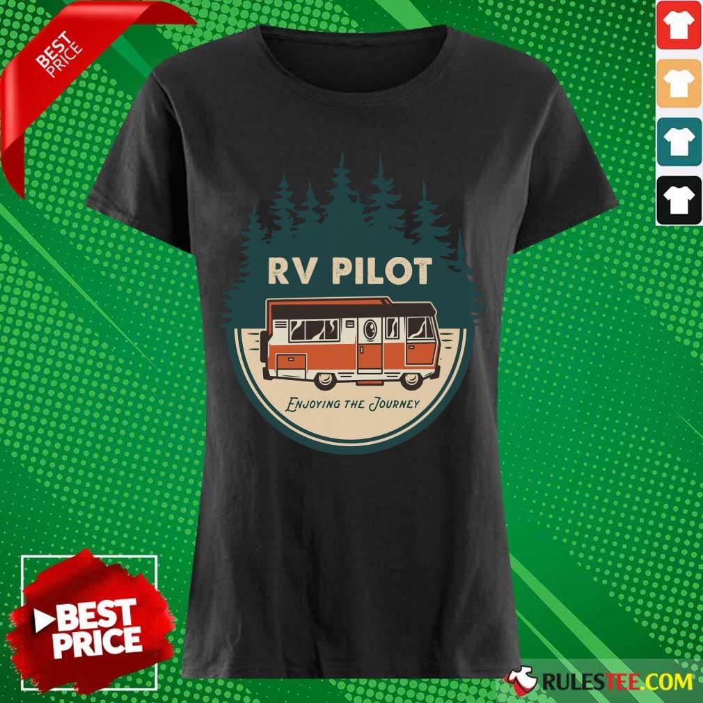Nice Enjoying The Journey RV Pilot Camp Couple Camping Shirt