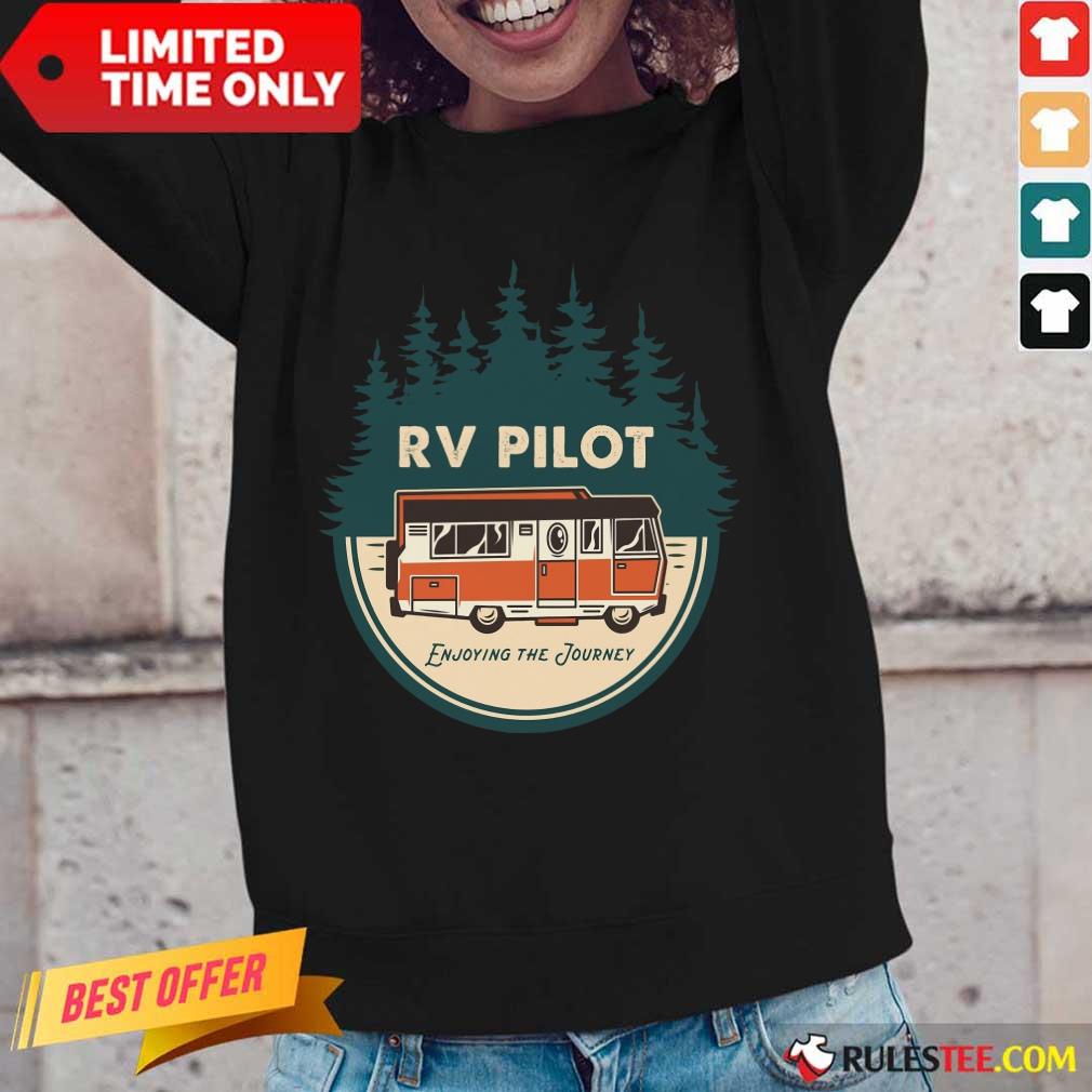 Nice Enjoying The Journey RV Pilot Camp Couple Camping Shirt