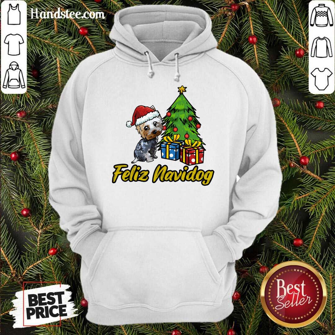 Nice Feliz Navidog Yorkshire Christmas Gift Shirt