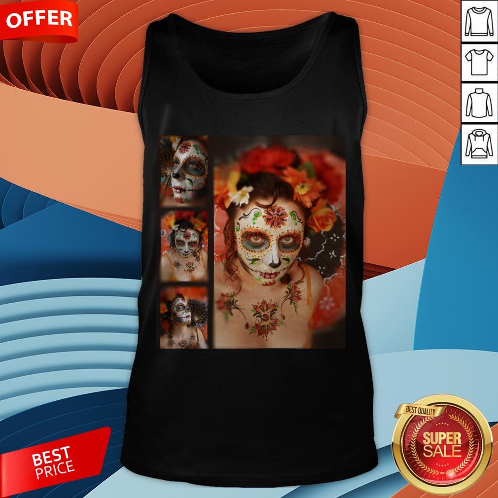 Nice Girl Makeup Skull Dia De Los Muertos - Day Of The Dead Shirt