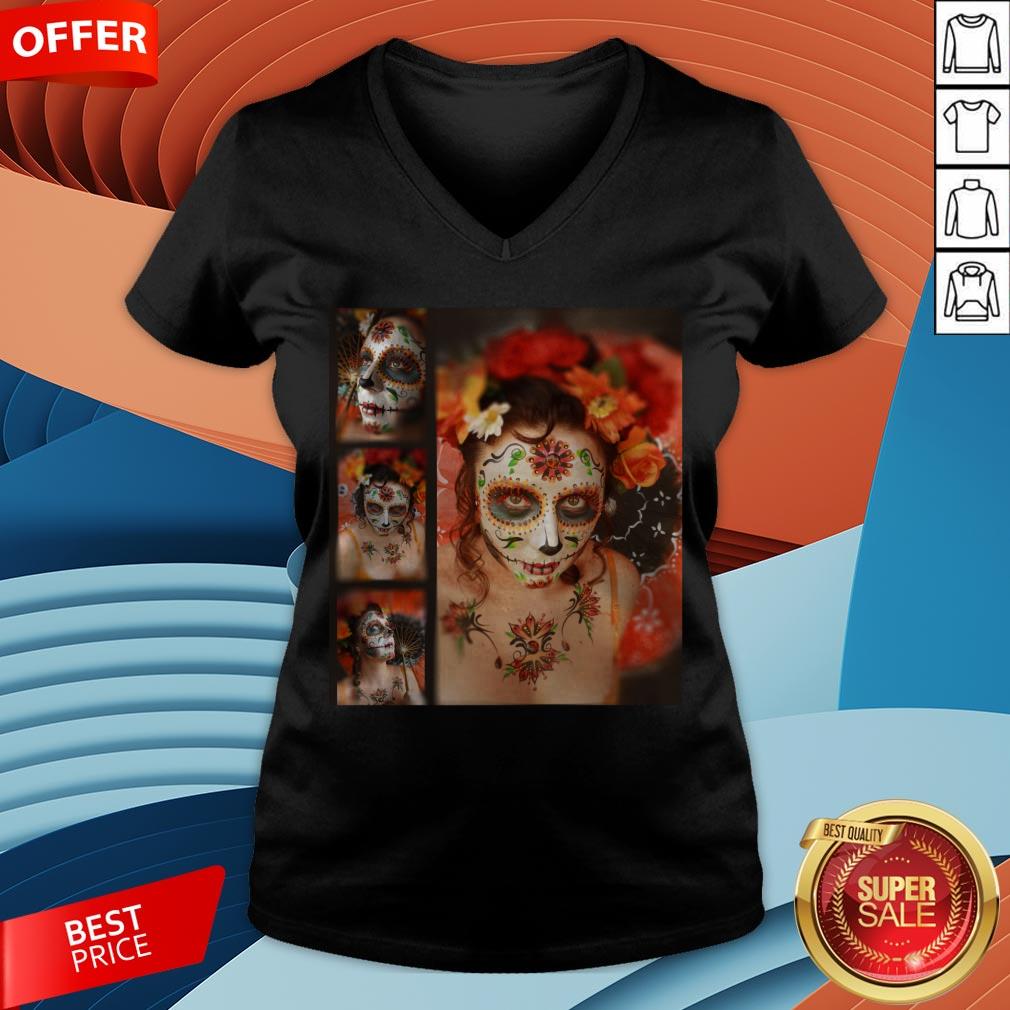 Nice Girl Makeup Skull Dia De Los Muertos - Day Of The Dead Shirt