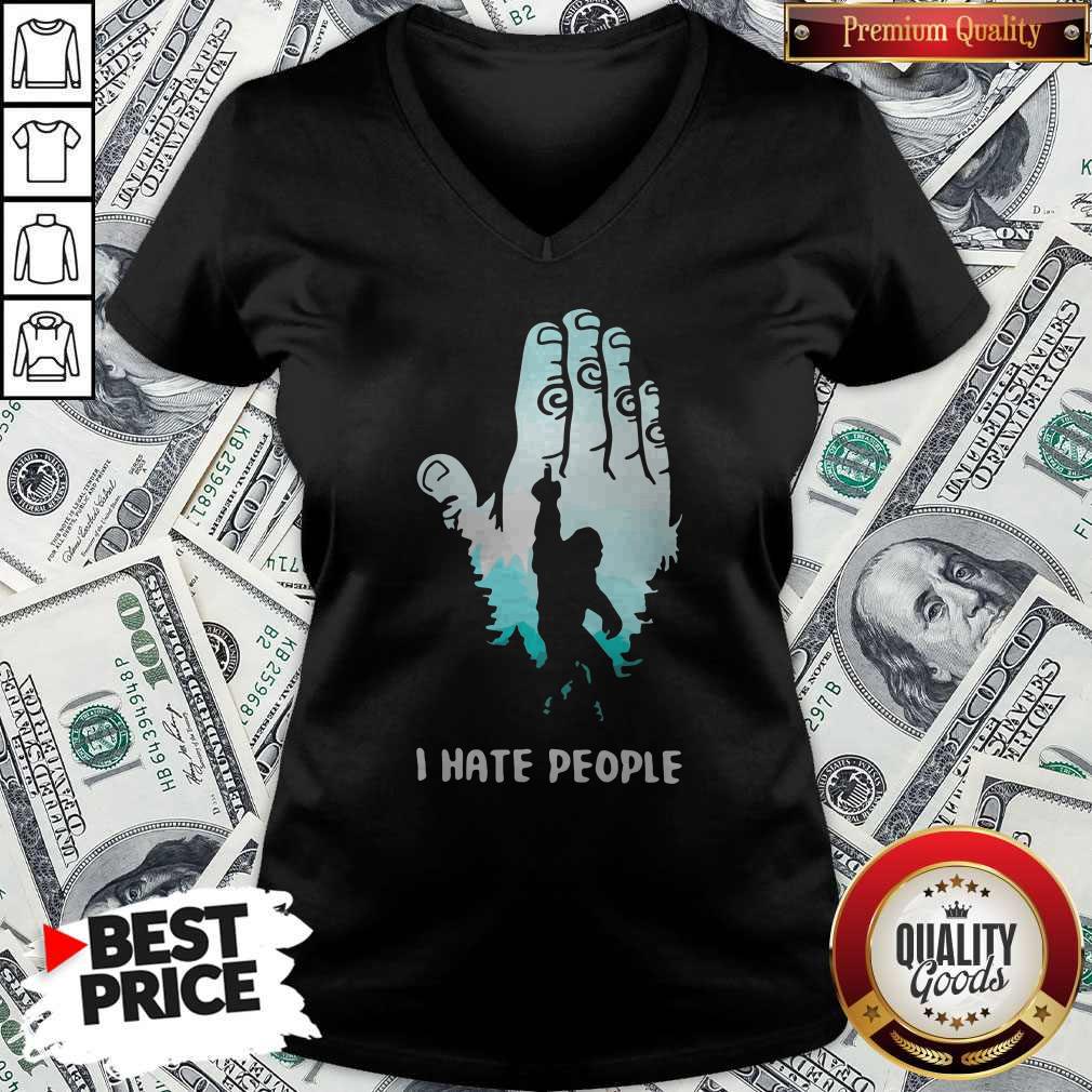 Nice I Hate People Bigfoot FuK Shirt