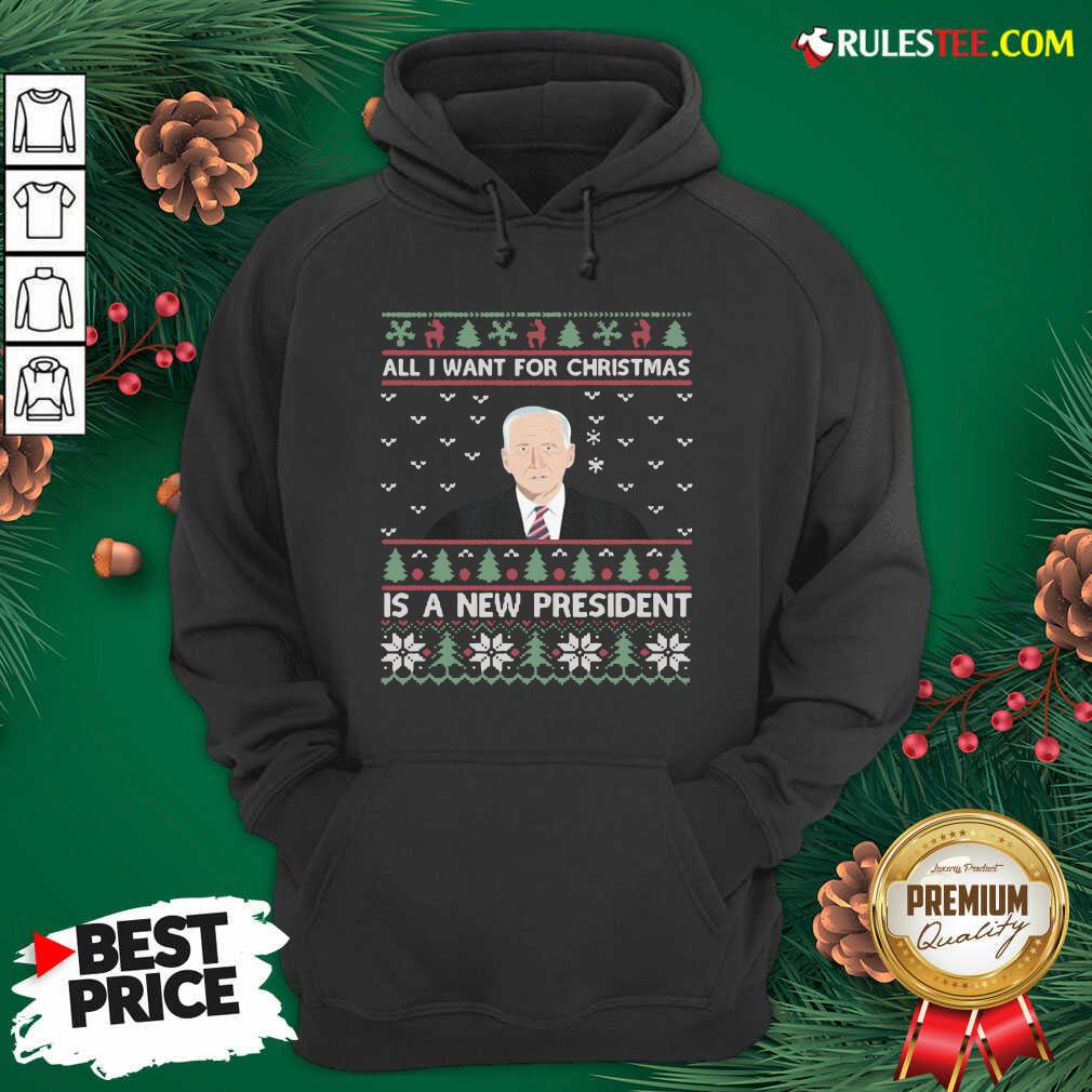 Nice Joe Biden All I Want For Christmas Is A New President Ugly Christmas Shirt