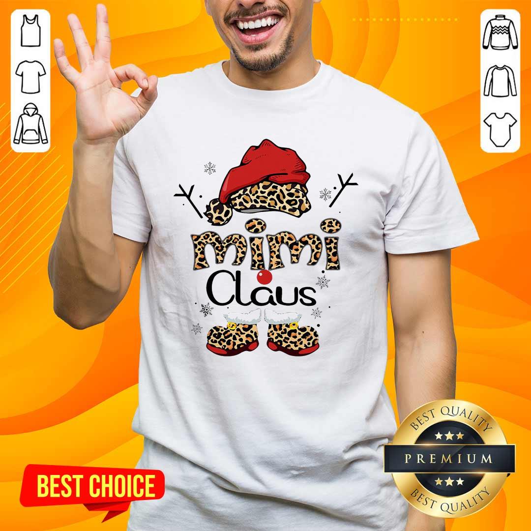 Nice Leopard Mimi Claus Ugly Christmas Shirt