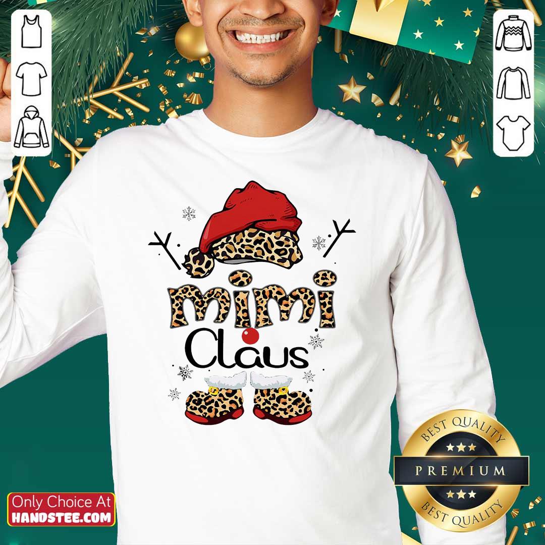 Nice Leopard Mimi Claus Ugly Christmas Shirt