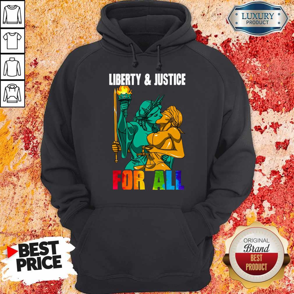 Nice LGBT Liberty Justice Status For All Shirt