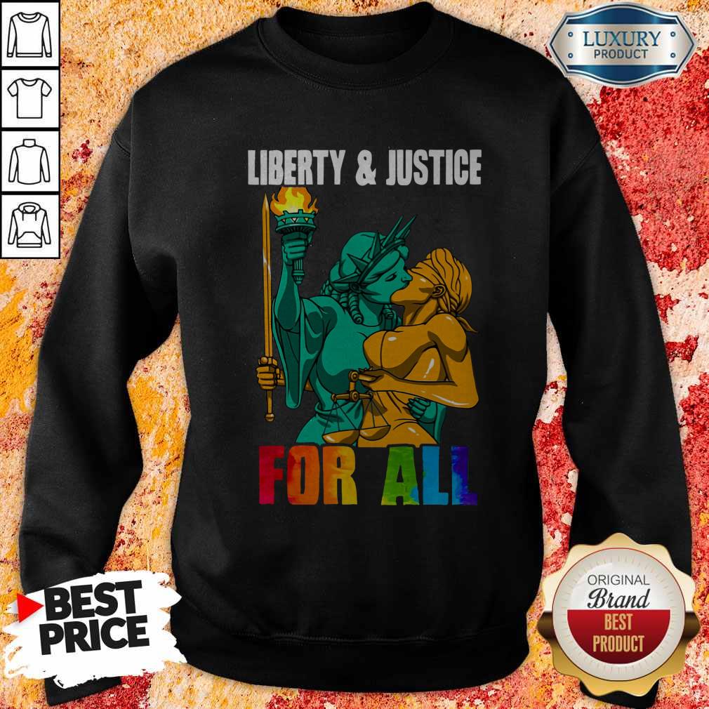 Nice LGBT Liberty Justice Status For All Shirt