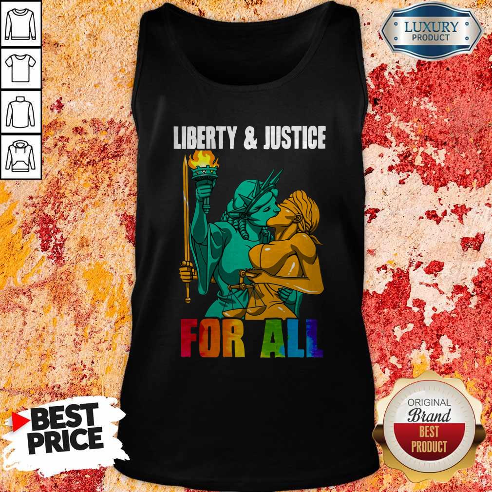 Nice LGBT Liberty Justice Status For All Shirt