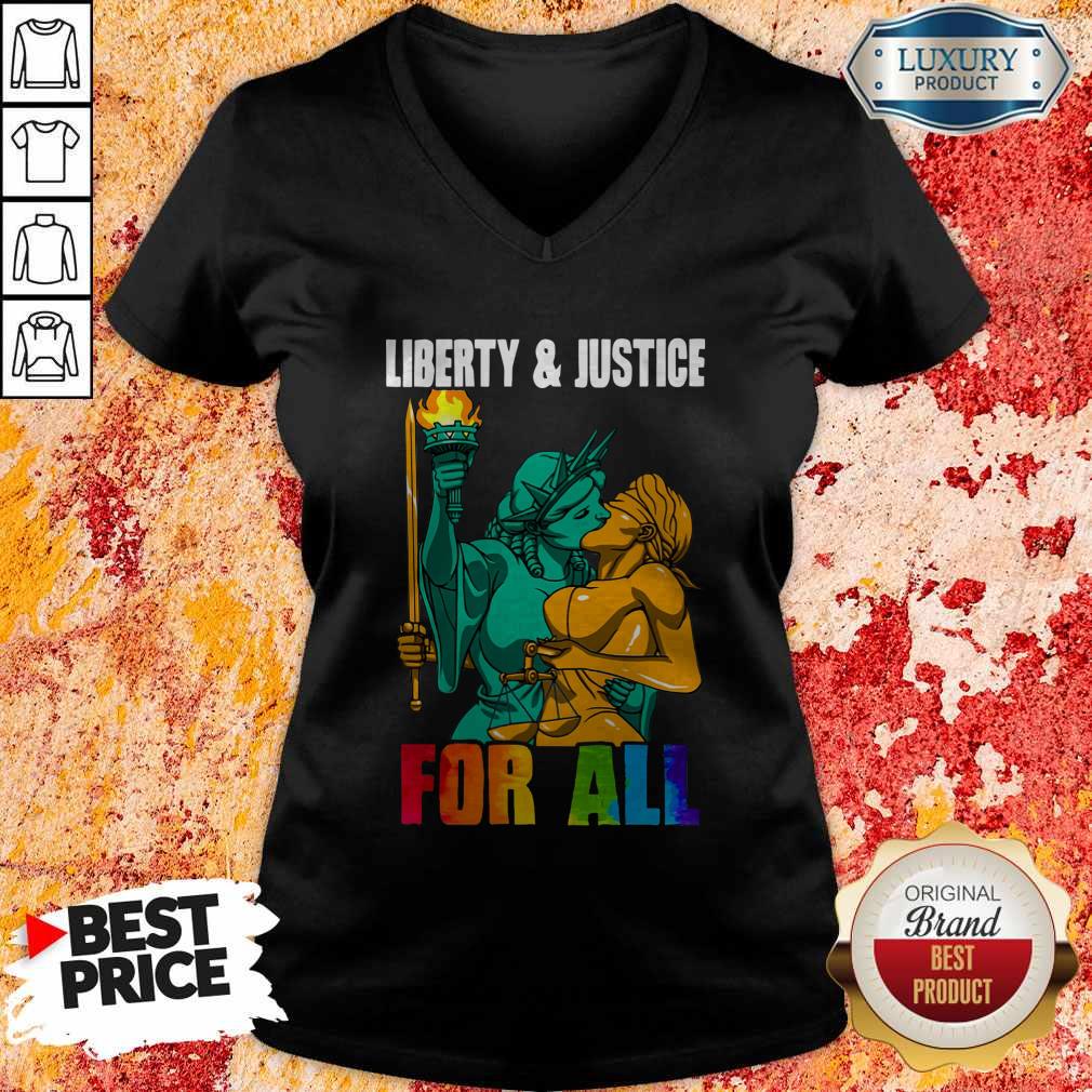 Nice LGBT Liberty Justice Status For All Shirt