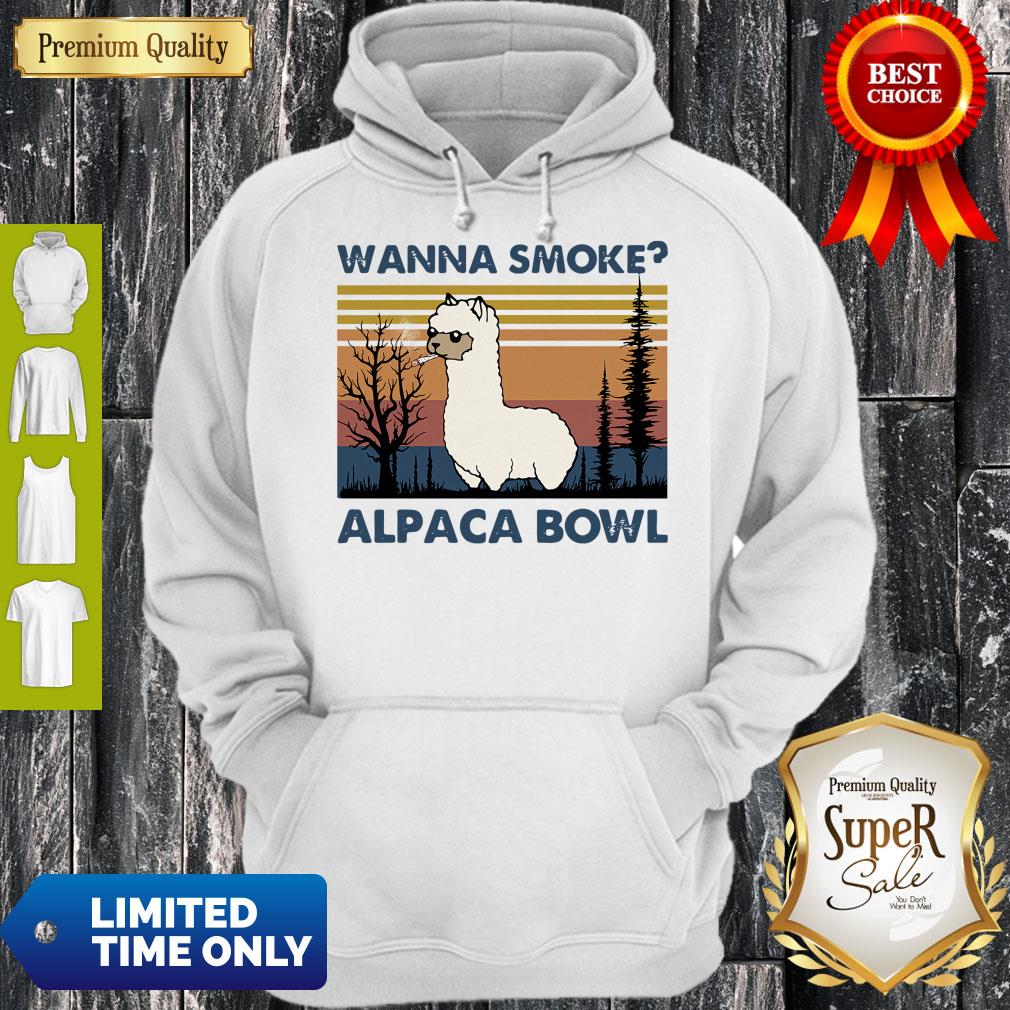 Nice Llama Wanna Smoke Alpaca Bowl Vintage Shirt