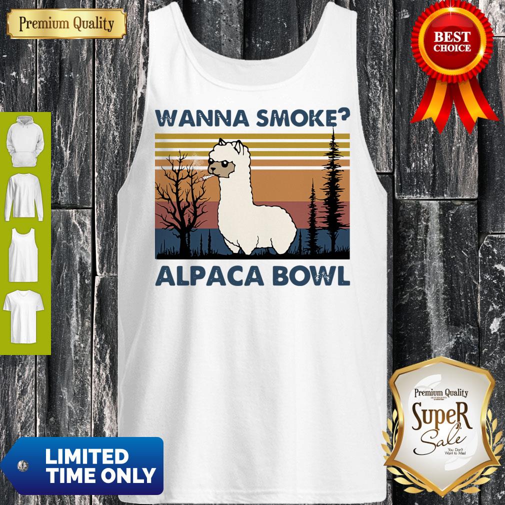 Nice Llama Wanna Smoke Alpaca Bowl Vintage Shirt