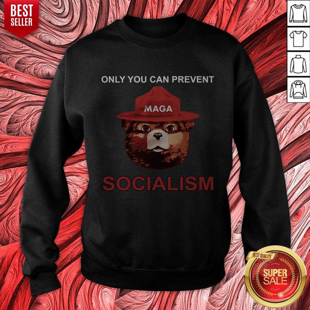 Nice Maga Bear Only You Can Prevent Socialism Shirt