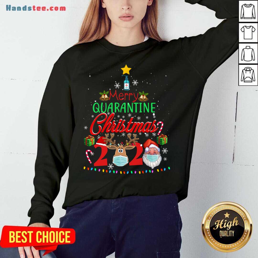 Nice Merry Quarantine Christmas 2020 Pajamas Family Matching Xmas Shirt