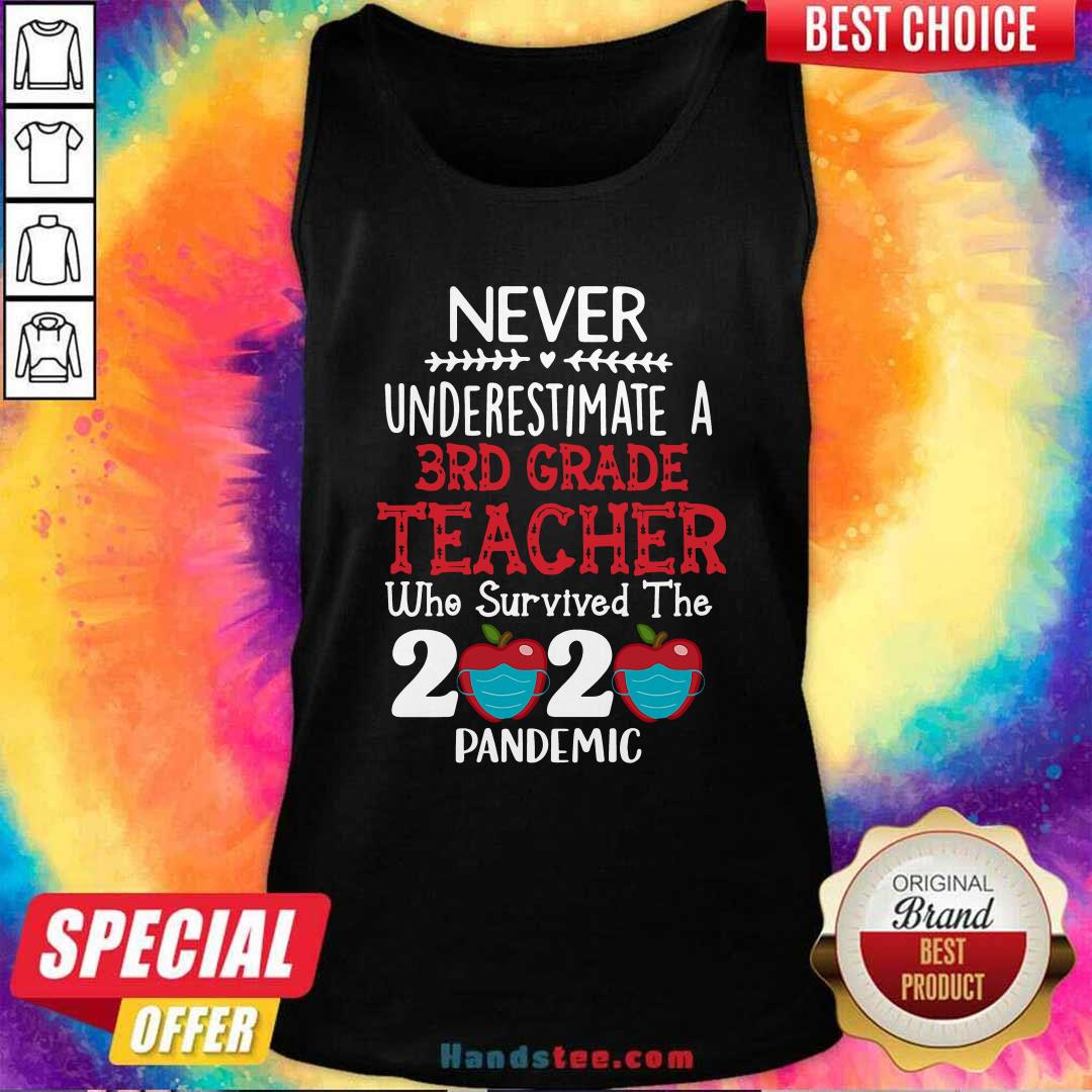 Nice Never Underestimate A 3rd Grade Teacher Who Survived 2020 Pandemic Shirt