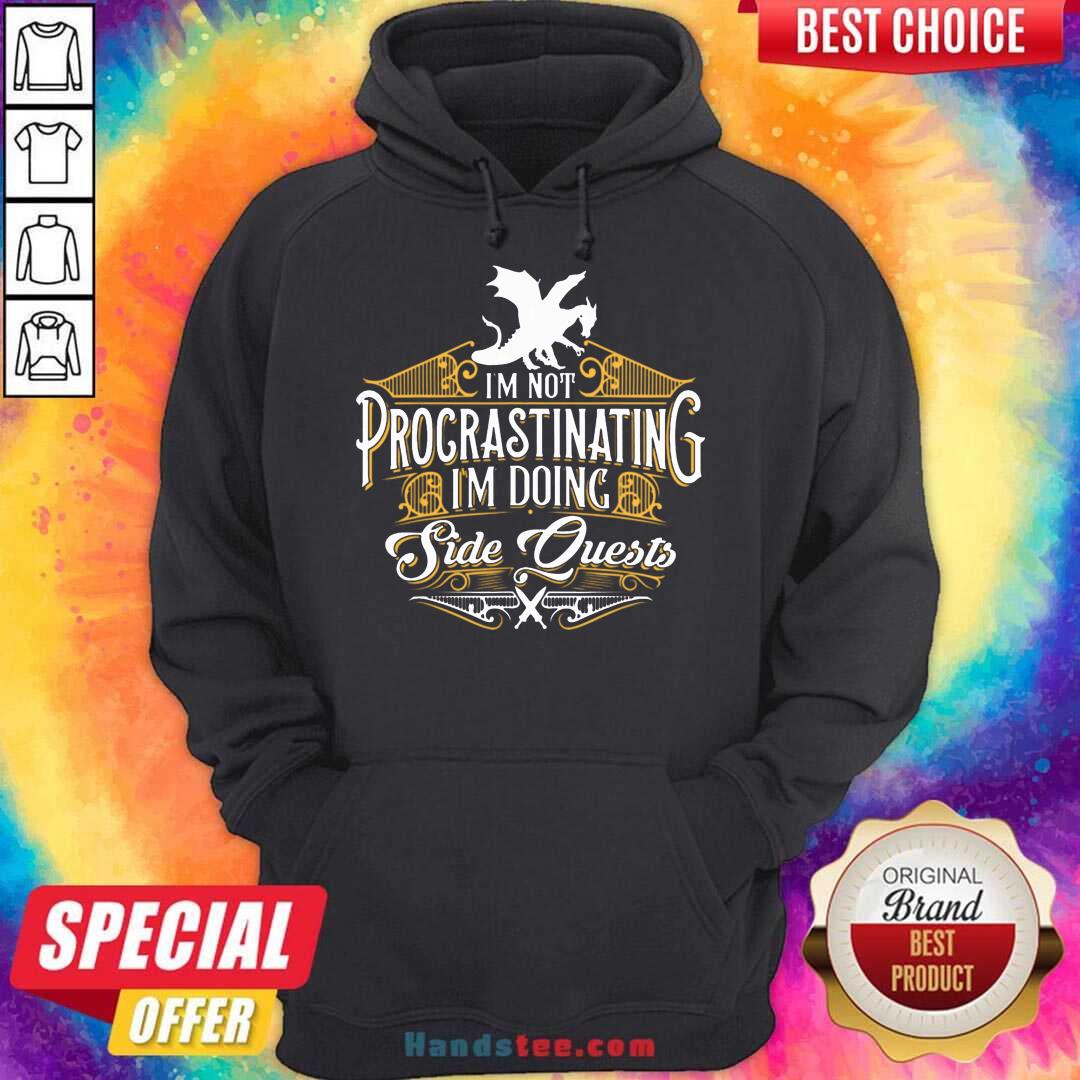 Nice Not Procrastinating Side Quests RPG Gamer Dragons Shirt