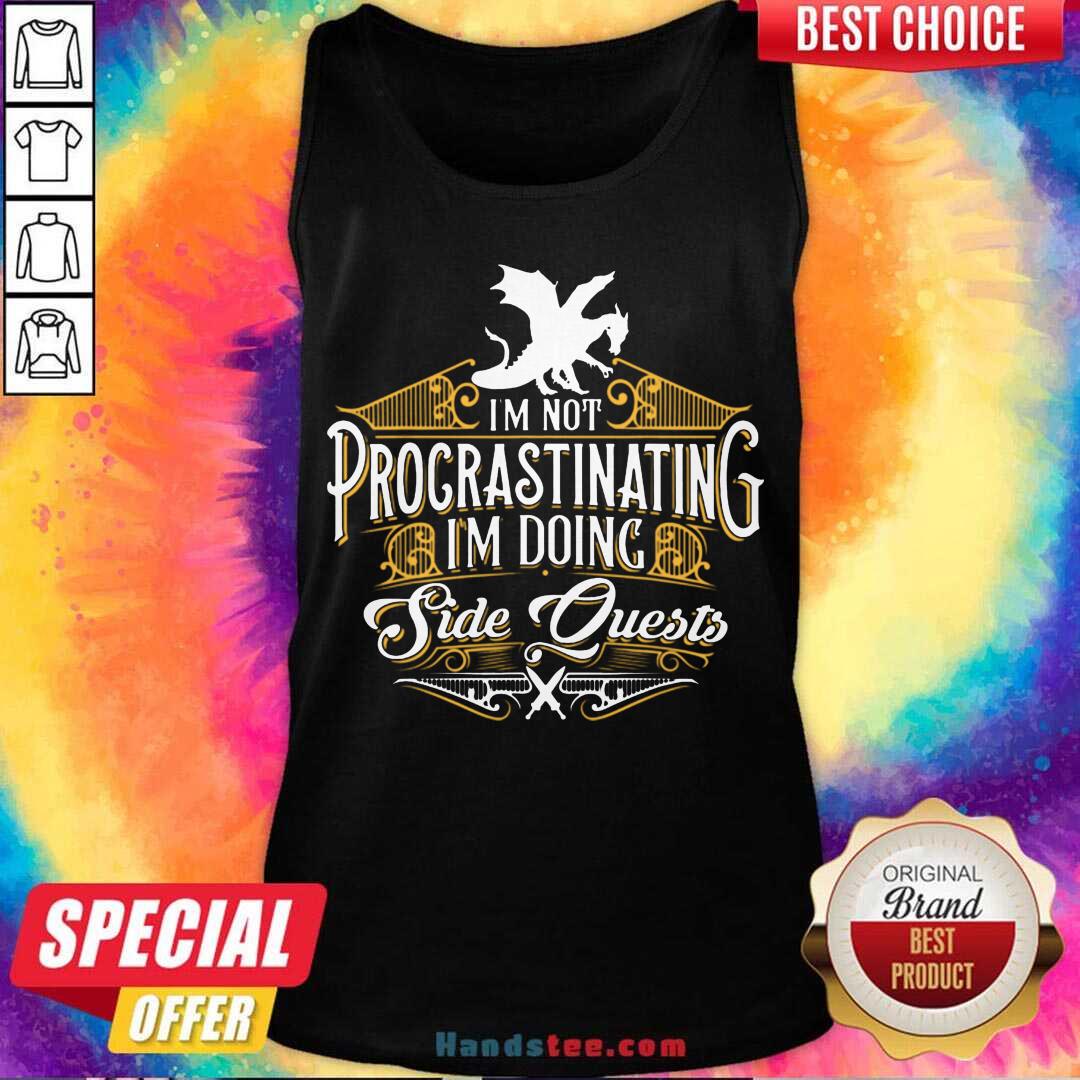 Nice Not Procrastinating Side Quests RPG Gamer Dragons Shirt