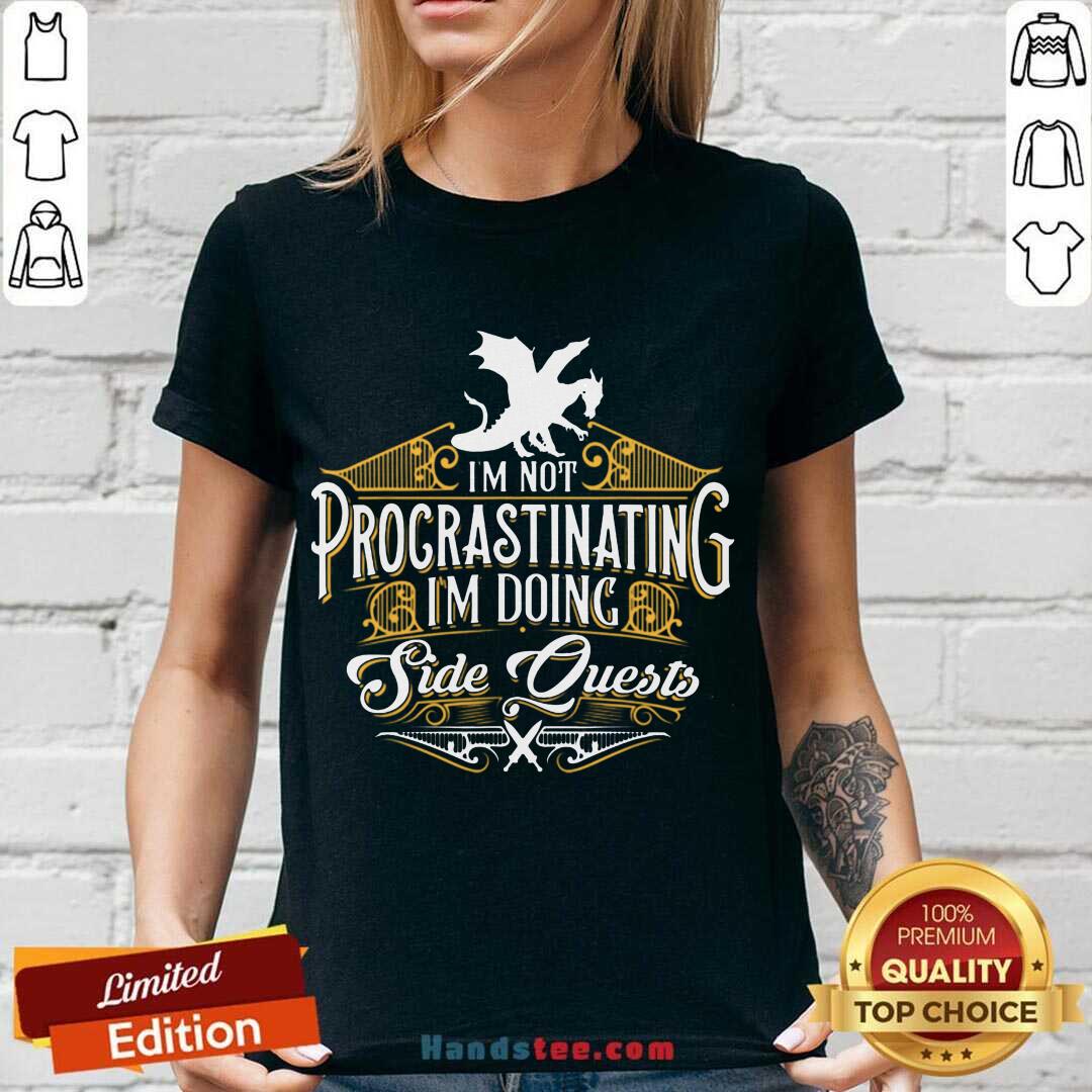 Nice Not Procrastinating Side Quests RPG Gamer Dragons Shirt