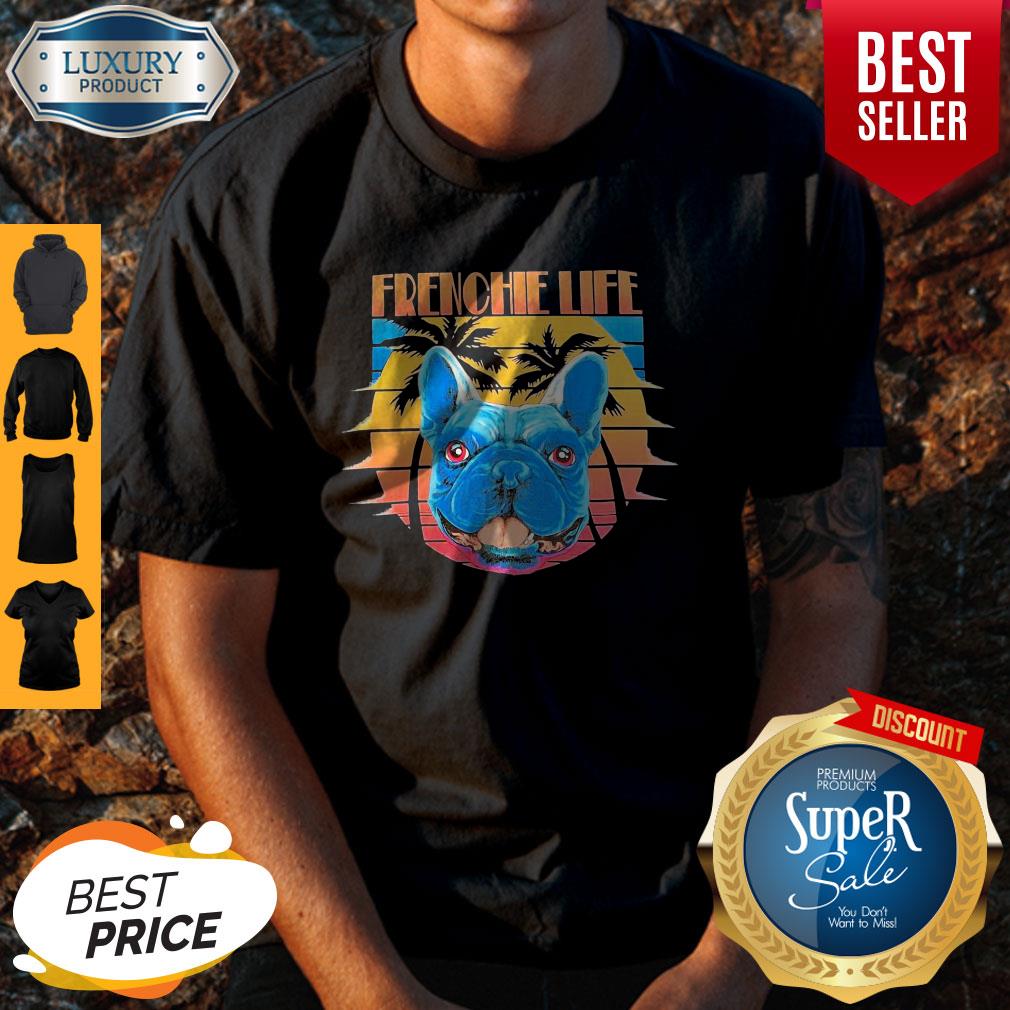 Nice Pitbull Frenchie Life Sunset Shirt