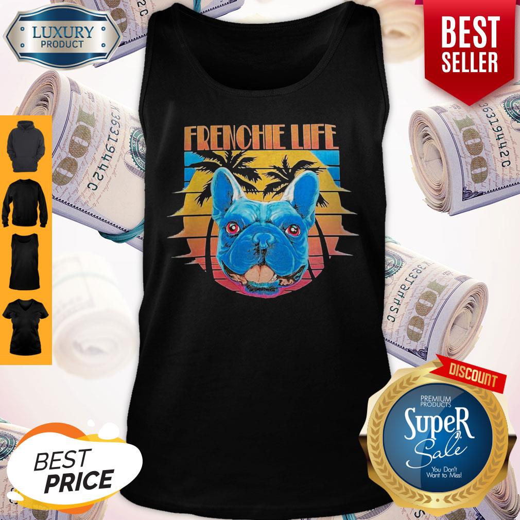 Nice Pitbull Frenchie Life Sunset Shirt