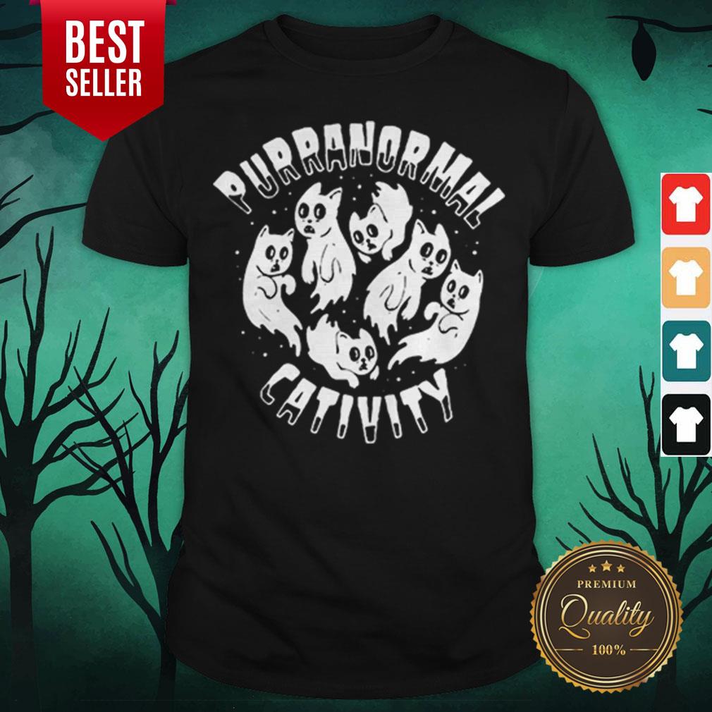 Nice Puranormal Cativity Cat Halloween Shirt