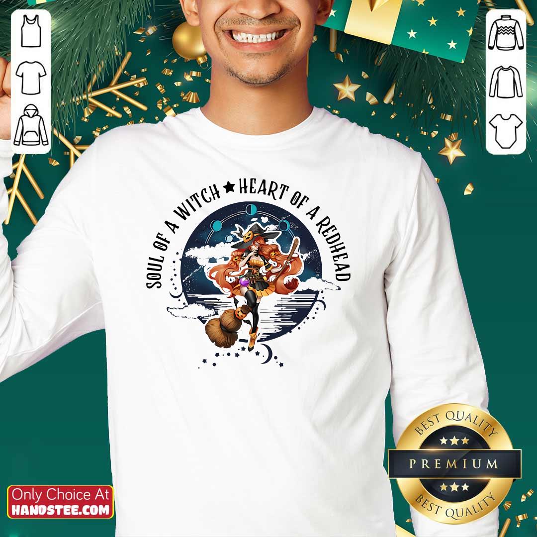 Nice Redhead Girl Soul Of A Witch Heart Of A Redhead Shirt