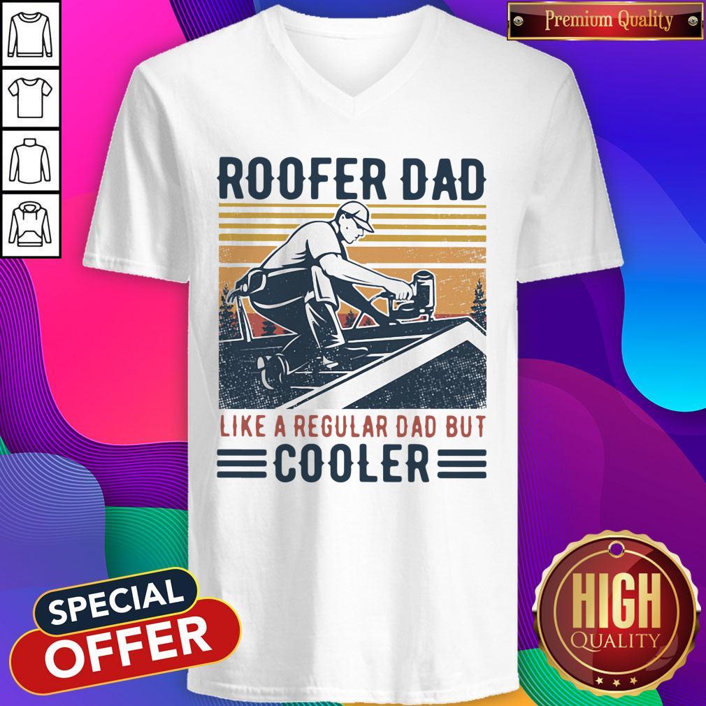 Nice Roofer Dad Like A Regular Dad But Cooler Vintage Shirt