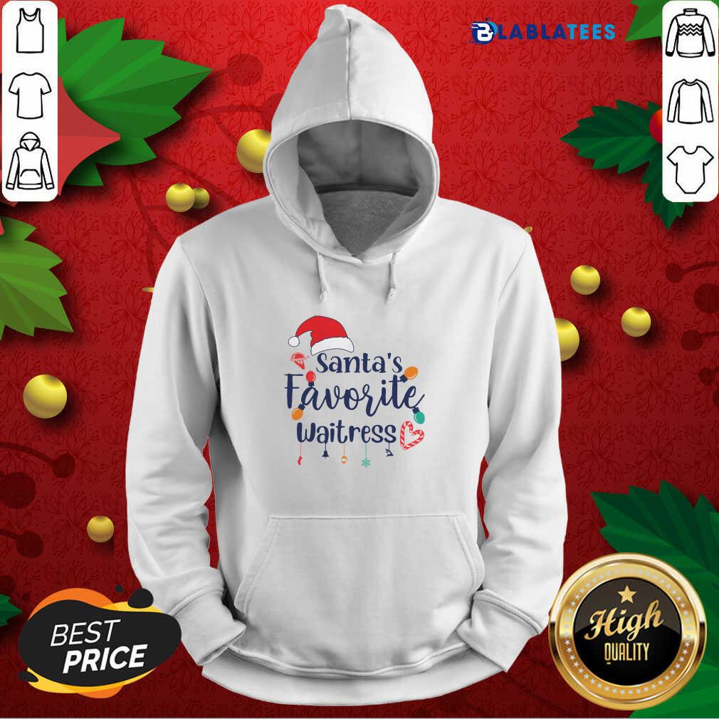 Nice Santa's Favorite Waitress Christmas Shirt