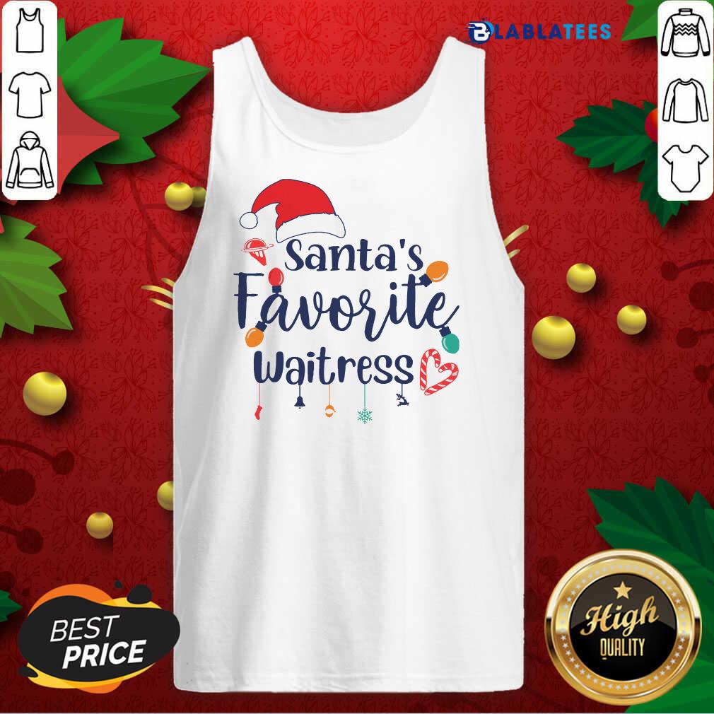 Nice Santa's Favorite Waitress Christmas Shirt