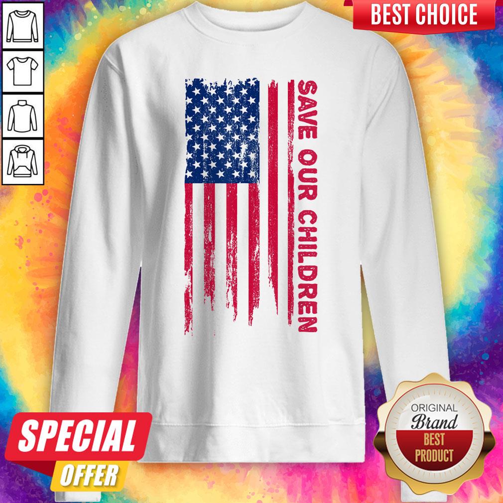 Nice Save Our Children American Flag Shirt