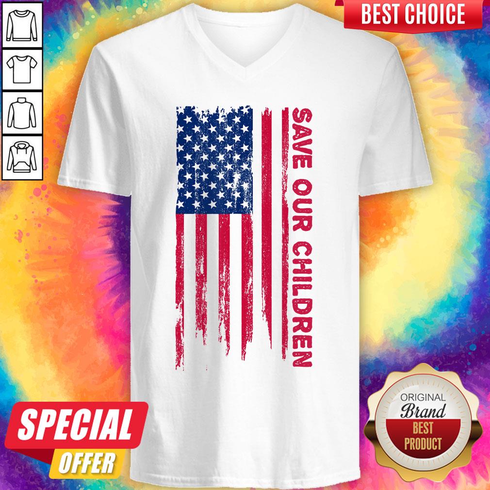 Nice Save Our Children American Flag Shirt